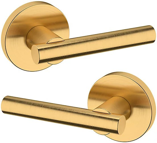 Baldwin Estate 5137 Full Dummy Lever with 5046 Rosette in Lifetime Satin Brass finish