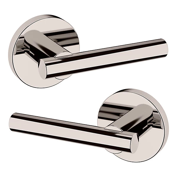 Baldwin Estate 5137 Passage Lever with 5046 Rose in Lifetime Polished Nickel finish