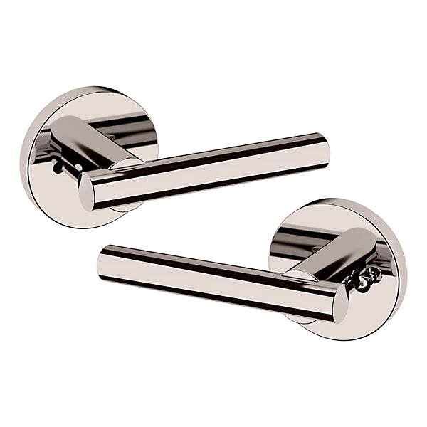 Baldwin Estate 5137 Privacy Lever with 5046 Rose in Lifetime Polished Nickel finish