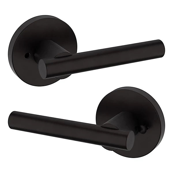 Baldwin Estate 5137 Privacy Lever with 5046 Rose in Oil Rubbed Bronze finish