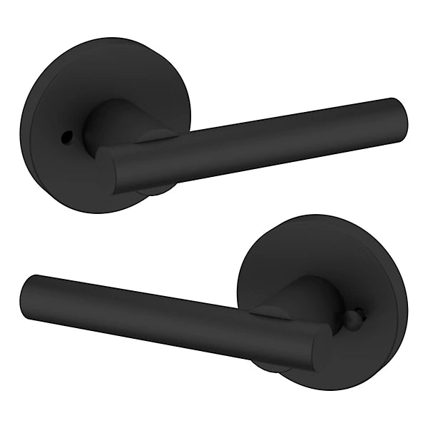 Baldwin Estate 5137 Privacy Lever with 5046 Rose in Satin Black finish