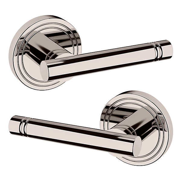 Baldwin Estate 5138 Full Dummy Lever with 5047 Rose in Lifetime Polished Nickel finish