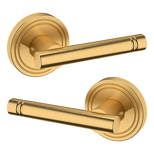 Baldwin Estate 5138 Passage Lever with 5047 Rose in Lifetime Satin Brass finish