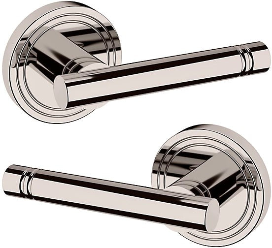 Baldwin Estate 5138 Passage Lever with 5047 Rosette in Lifetime Polished Nickel finish