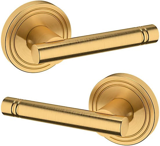 Baldwin Estate 5138 Passage Lever with 5047 Rosette in Lifetime Satin Brass finish