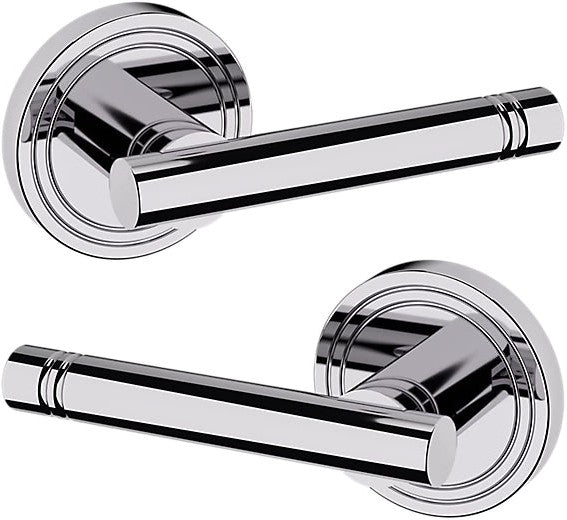 Baldwin Estate 5138 Passage Lever with 5047 Rosette in Polished Chrome finish