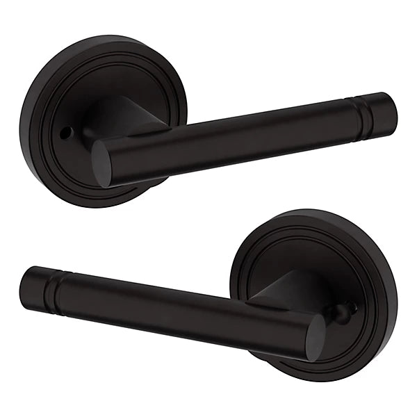 Baldwin Estate 5138 Privacy Lever with 5047 Rose in Oil Rubbed Bronze finish