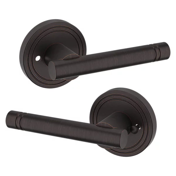 Baldwin Estate 5138 Privacy Lever with 5047 Rose in Venetian Bronze finish