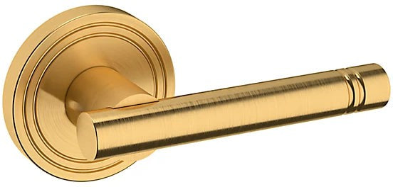 Baldwin Estate 5138 Right Handed Half Dummy Lever with 5047 Rosette in Lifetime Satin Brass finish