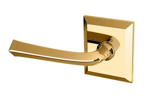 Baldwin Estate 5141 Left Handed Half Dummy Lever with R033 Rose in Lifetime Polished Brass finish