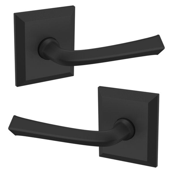 Baldwin Estate 5141 Passage Lever with R033 Rose in Satin Black finish