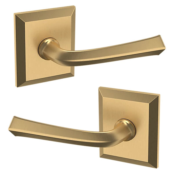 Baldwin Estate 5141 Passage Lever with R033 Rose in Vintage Brass finish