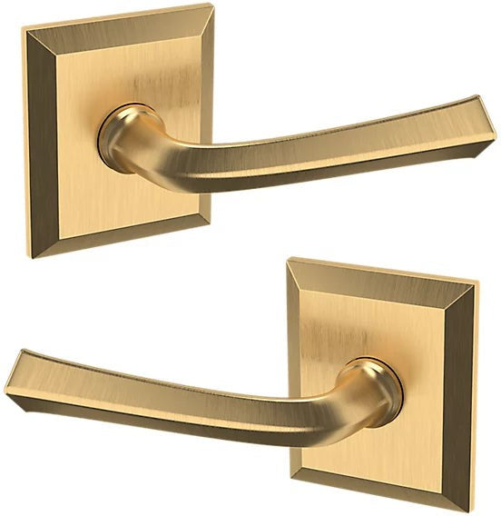 Baldwin Estate 5141 Passage Lever with R033 Rosette in Lifetime Satin Brass finish