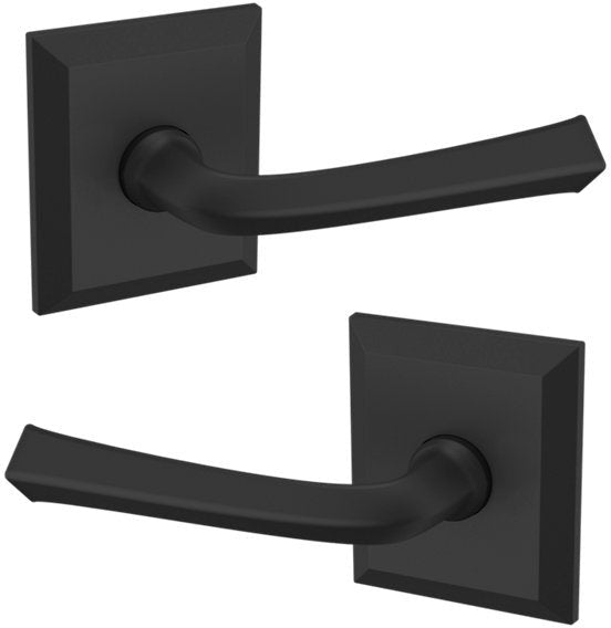 Baldwin Estate 5141 Passage Lever with R033 Rosette in Satin Black finish