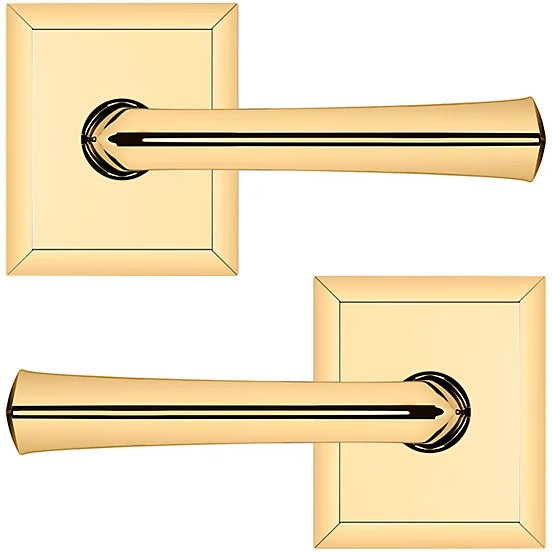 Baldwin Estate 5141 Passage Lever with R033 Rosette in Unlacquered Brass finish