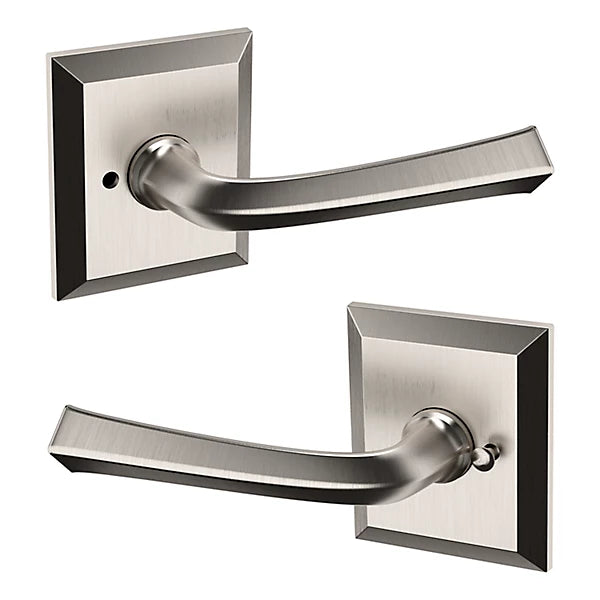 Baldwin Estate 5141 Privacy Lever with R033 Rose in Lifetime Satin Nickel finish