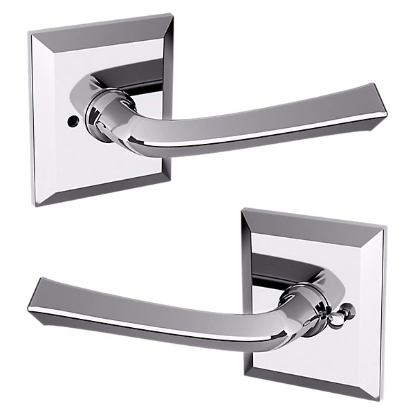 Baldwin Estate 5141 Privacy Lever with R033 Rose in Polished Chrome finish