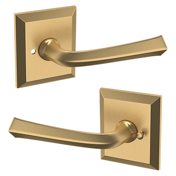 Baldwin Estate 5141 Privacy Lever with R033 Rose in Vintage Brass finish