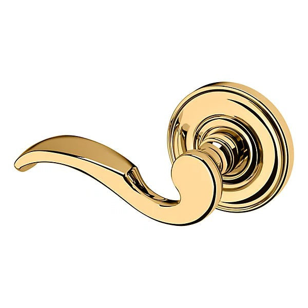 Baldwin Estate 5152 Left Handed Half Dummy Lever with 5017 Rose in Lifetime Polished Brass finish