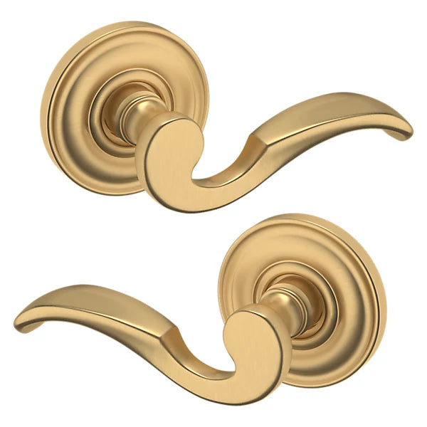 Baldwin Estate 5152 Passage Lever with 5017 Rose in Vintage Brass finish