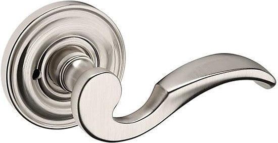 Baldwin Estate 5152 Privacy Lever with 5017 Rosette in Lifetime Satin Nickel finish