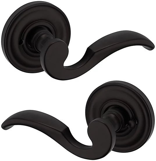 Baldwin Estate 5152 Privacy Lever with 5017 Rosette in Oil Rubbed Bronze finish