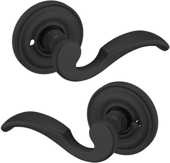 Baldwin Estate 5152 Privacy Lever with 5017 Rosette in Satin Black finish