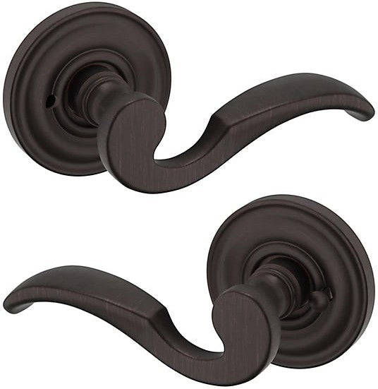 Baldwin Estate 5152 Privacy Lever with 5017 Rosette in Venetian Bronze finish