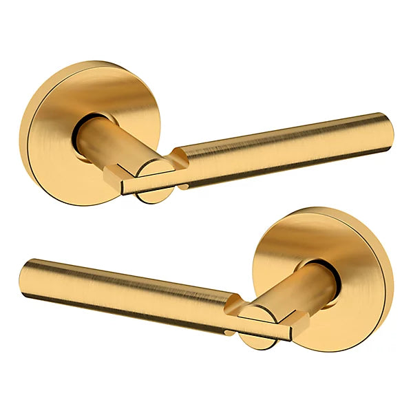 Baldwin Estate 5161 Full Dummy Lever with 5046 Rose in Lifetime Satin Brass finish