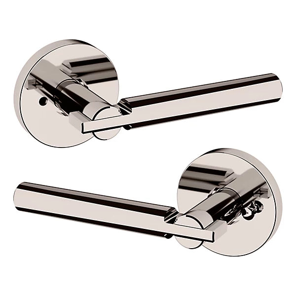 Baldwin Estate 5161 Privacy Lever with 5046 Rose in Lifetime Polished Nickel finish