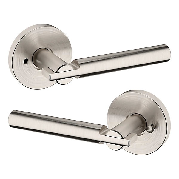 Baldwin Estate 5161 Privacy Lever with 5046 Rose in Lifetime Satin Nickel finish