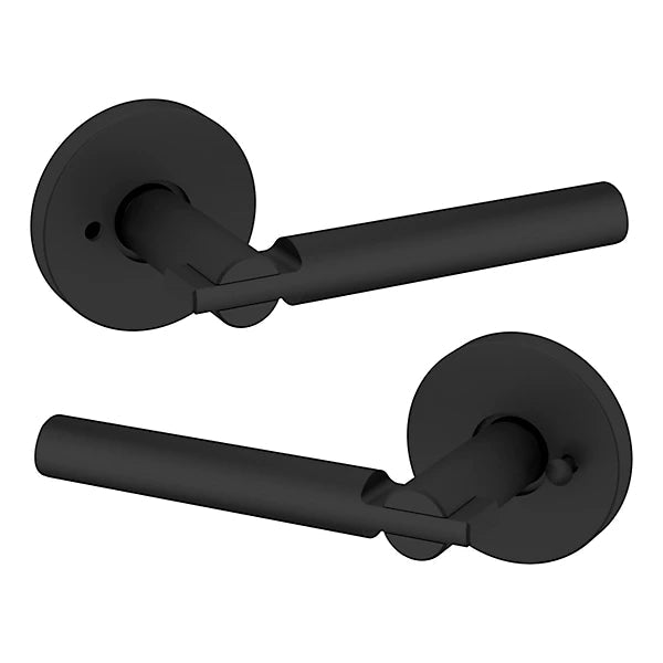 Baldwin Estate 5161 Privacy Lever with 5046 Rose in Satin Black finish