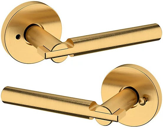 Baldwin Estate 5161 Privacy Lever with 5046 Rosette in Lifetime Satin Brass finish