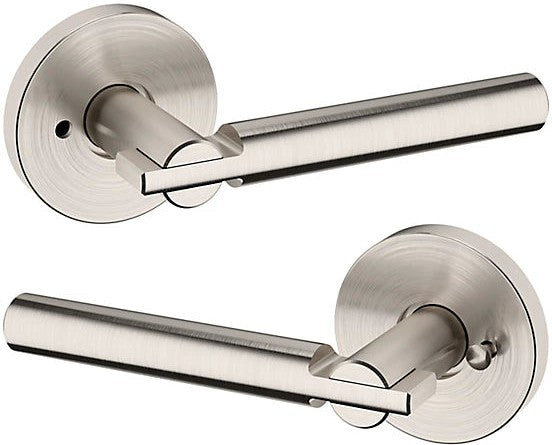 Baldwin Estate 5161 Privacy Lever with 5046 Rosette in Lifetime Satin Nickel finish