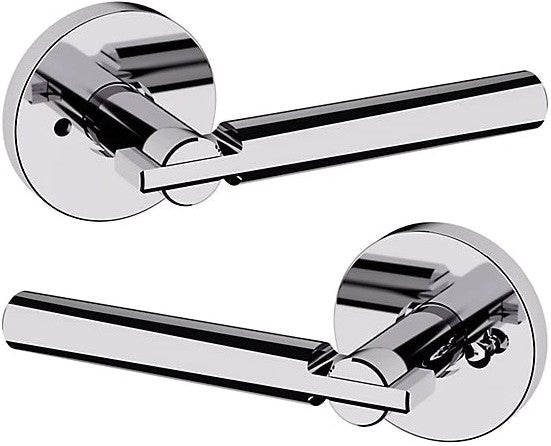 Baldwin Estate 5161 Privacy Lever with 5046 Rosette in Polished Chrome finish