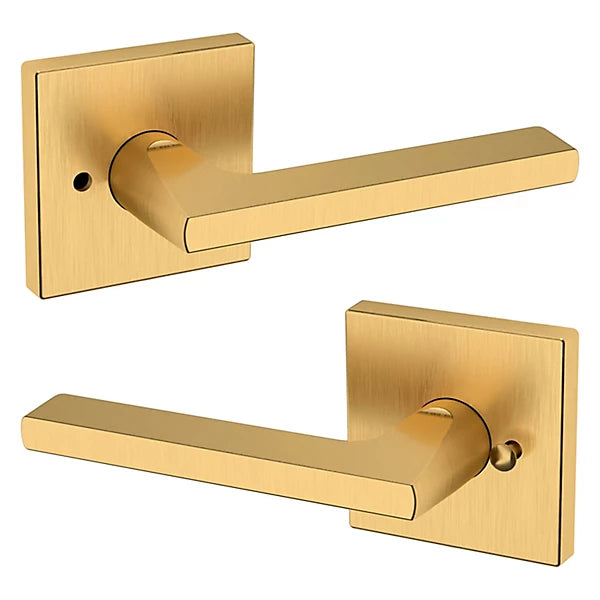 Baldwin Estate 5162 Privacy Lever with R017 Rose in Lifetime Satin Brass finish