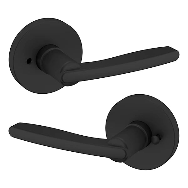 Baldwin Estate 5164 Privacy Lever with 5046 Rose in Satin Black finish