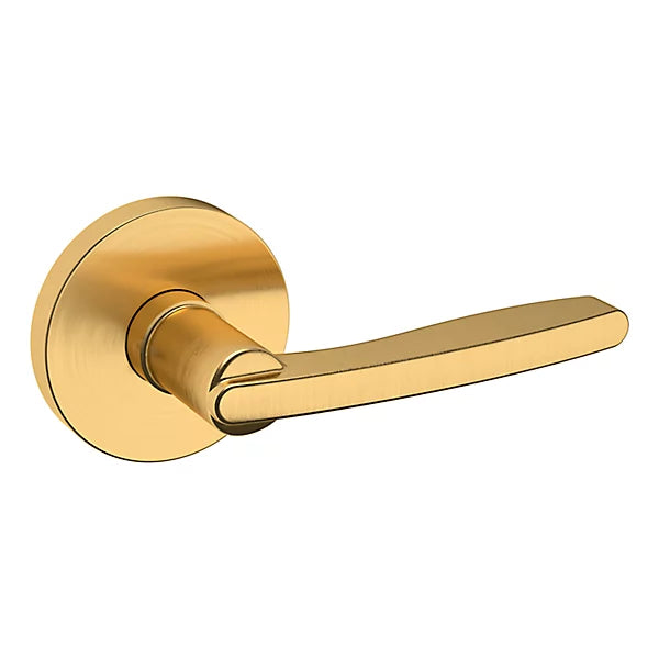 Baldwin Estate 5164 Right Handed Half Dummy Lever with 5046 Rose in Lifetime Satin Brass finish