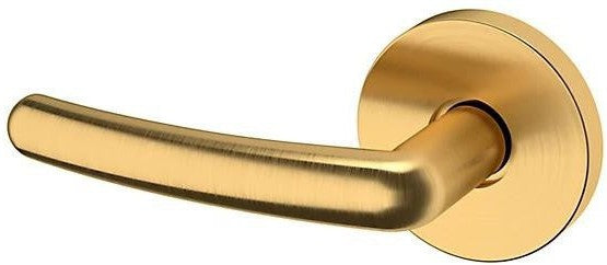 Baldwin Estate 5165 Left Handed Half Dummy Lever with 5046 Rosette in Lifetime Satin Brass finish