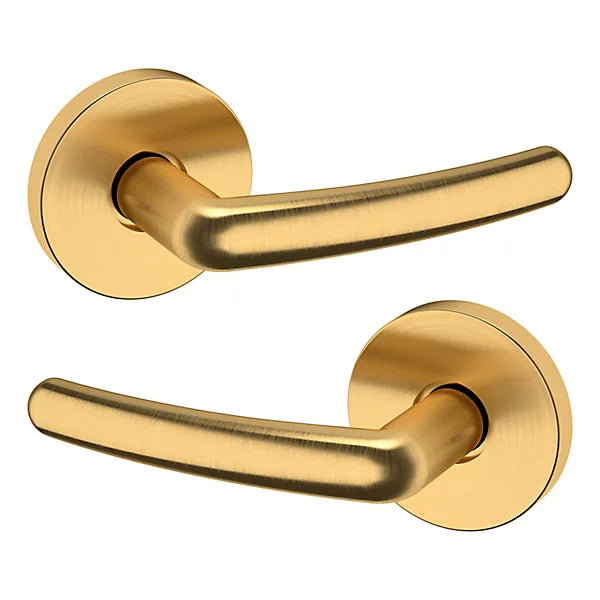 Baldwin Estate 5165 Passage Lever with 5046 Rose in Lifetime Satin Brass finish