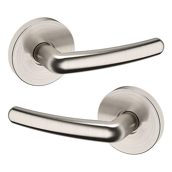 Baldwin Estate 5165 Passage Lever with 5046 Rose in Lifetime Satin Nickel finish