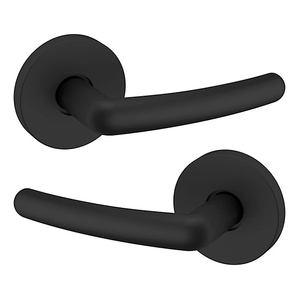 Baldwin Estate 5165 Passage Lever with 5046 Rose in Satin Black finish