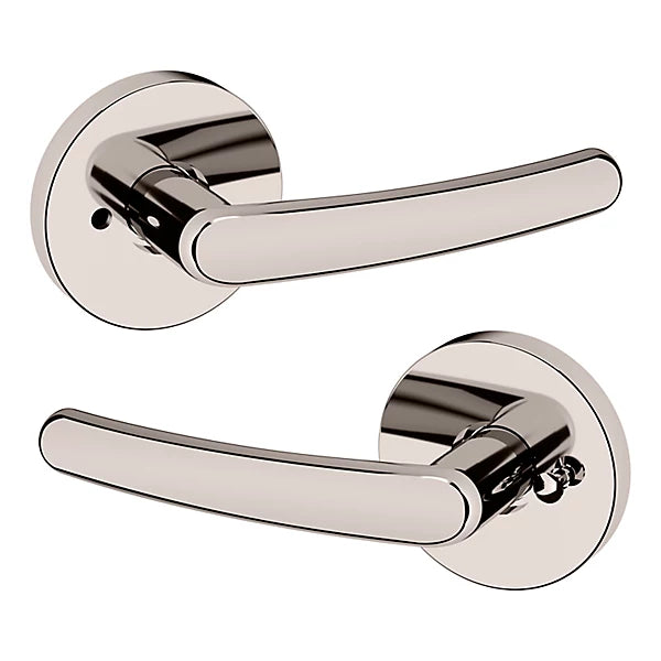 Baldwin Estate 5165 Privacy Lever with 5046 Rose in Lifetime Polished Nickel finish