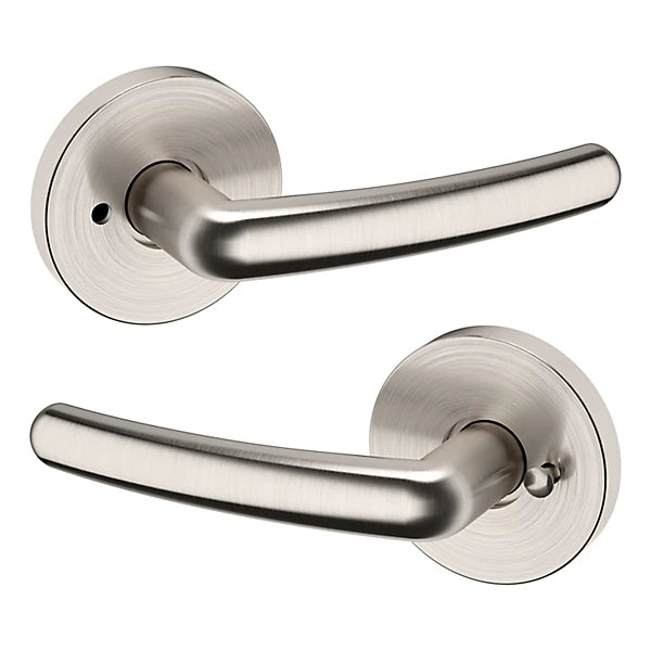 Baldwin Estate 5165 Privacy Lever with 5046 Rose in Lifetime Satin Nickel finish