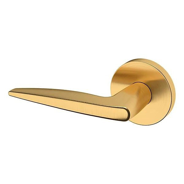 Baldwin Estate 5166 Left Handed Half Dummy Lever with 5046 Rose in Lifetime Satin Brass finish