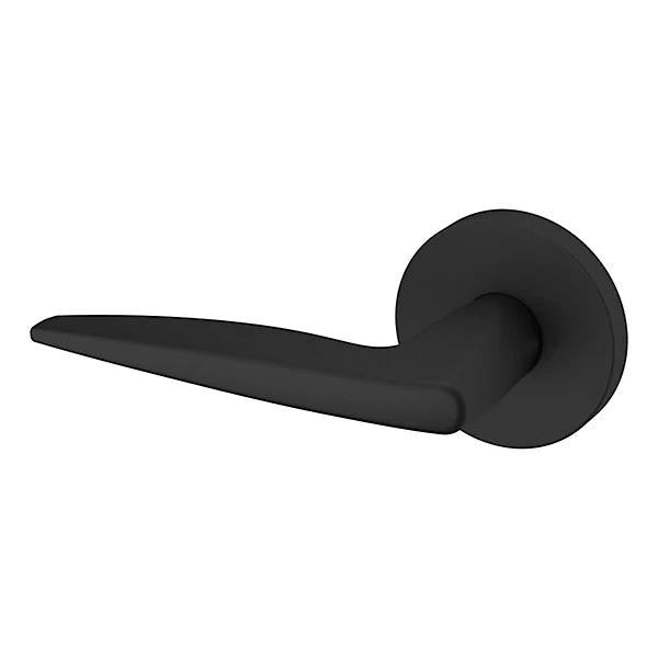 Baldwin Estate 5166 Left Handed Half Dummy Lever with 5046 Rose in Satin Black finish