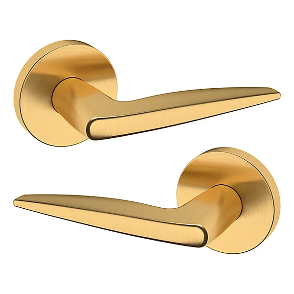 Baldwin Estate 5166 Passage Lever with 5046 Rose in Lifetime Satin Brass finish