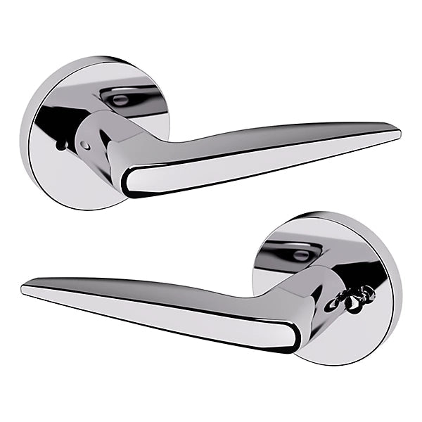 Baldwin Estate 5166 Privacy Lever with 5046 Rose in Polished Chrome finish