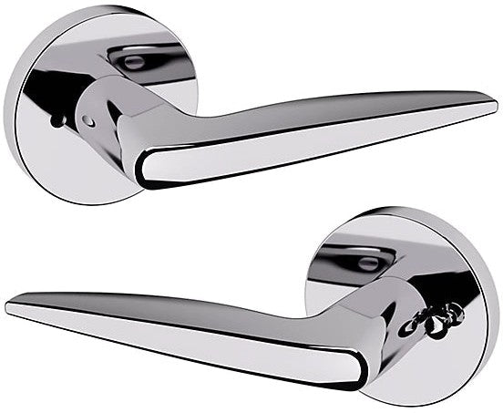 Baldwin Estate 5166 Privacy Lever with 5046 Rosette in Polished Chrome finish