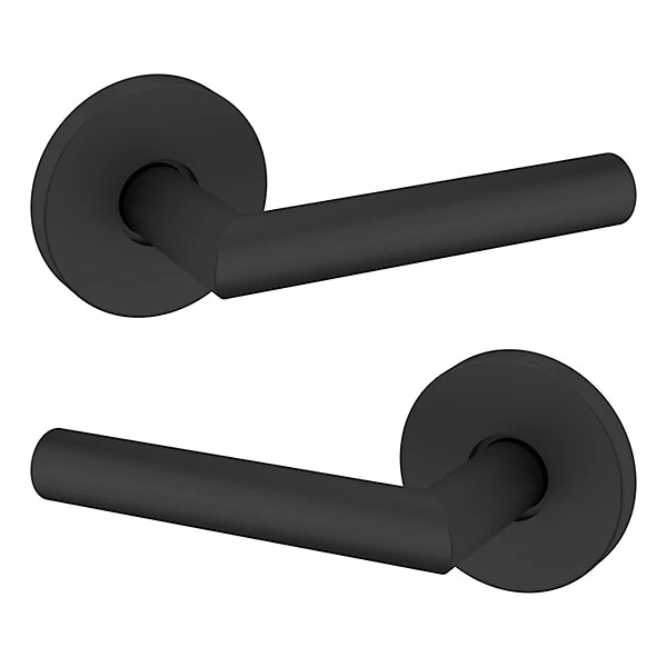 Baldwin Estate 5173 Passage Lever with 5046 Rose in Satin Black finish